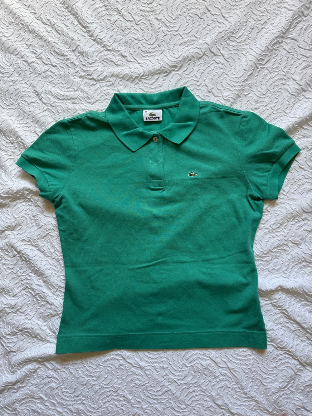 Lacoste Women's Green Classic Pique Polo - Made in France